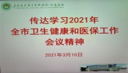 益阳医专附属医院深入贯彻落实全市卫生健康和医保工作会议精神缩略图